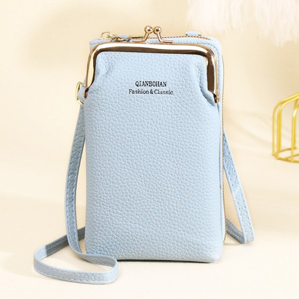mobiltelefonväska koreansk stil plånbok korthållare light blue