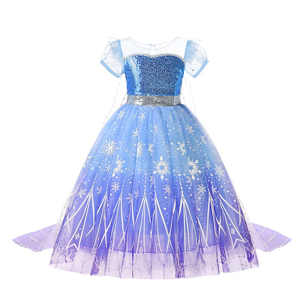 Disney Frozen Kostym Barn Elsa Prinsessklänning Anna Rapunzel Cosplay Kostym Baby Flickor Födelsedagsfestkläder 2-10 År Elsa Dress 2 3 Years