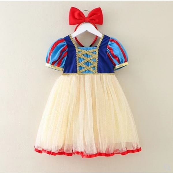 Prinsessklänning Barn Halloween Kung Cosplay Maskeradklänning Snövit Dräkt Sweet Princess Dress Dress 120cm