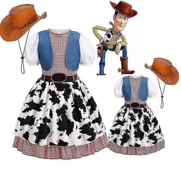 Woody Cosplay Girls Karneval Mamma Kostym Med Hap För Barn Halloween Födelsedagsfest Vuxen Vestido L Kids