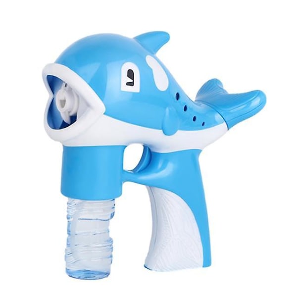 Sommar Dolphin Bubble Machine Automatisk bubbelblåsare leksaker för barn Vuxna utomhusstrand (blå) null none