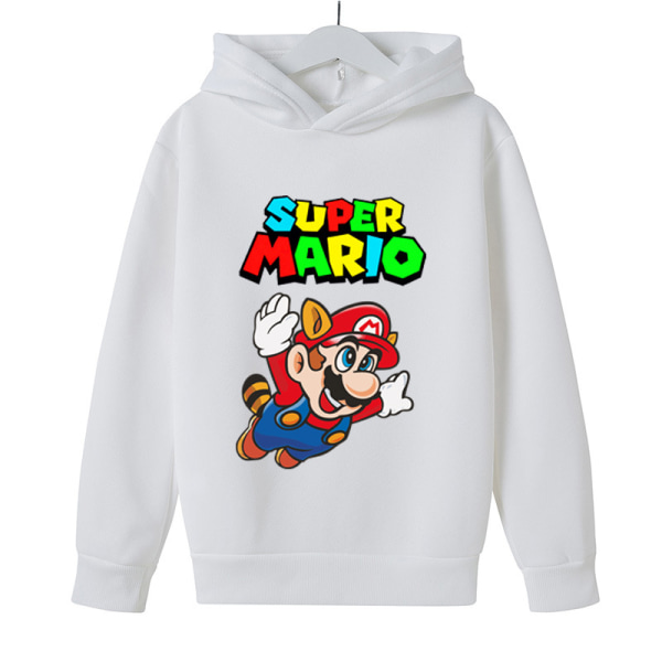 Mario hoodie tecknad hooded hoodie F2 white 140cm