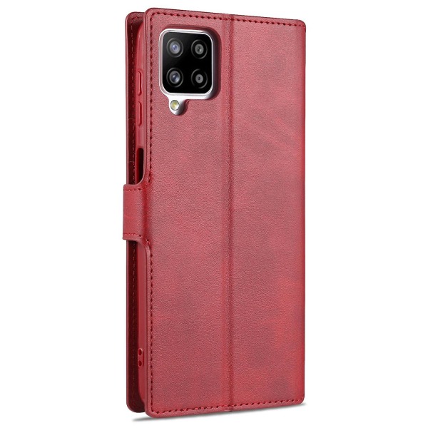 AZNS Case för Samsung Galaxy A12 Plånbok Mobiltelefon Cover Red