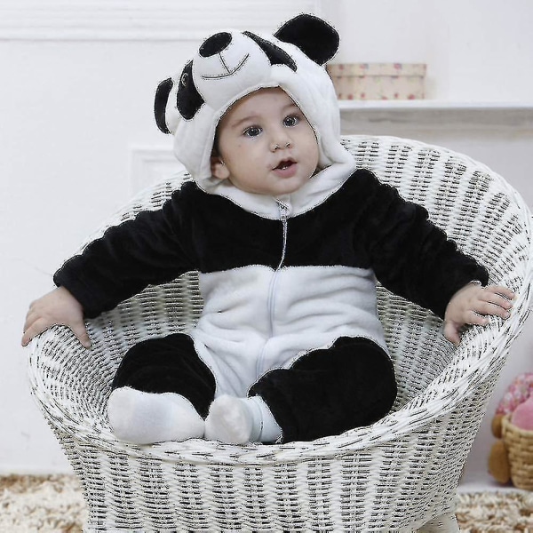 Småbarnsdinosauriedräkt Söt huvadräkt för barn Halloween 24 30 Months Panda