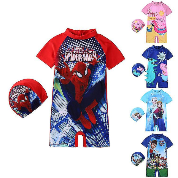 Barn Pojkar Flickor Paw Baddräkt One Piece Sunsafe Swimwear Simdräkt Color5 M