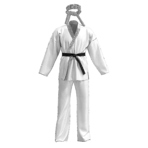 Karate Cosplay Kostym Uniform Toppar Byxor Pannband 150 none