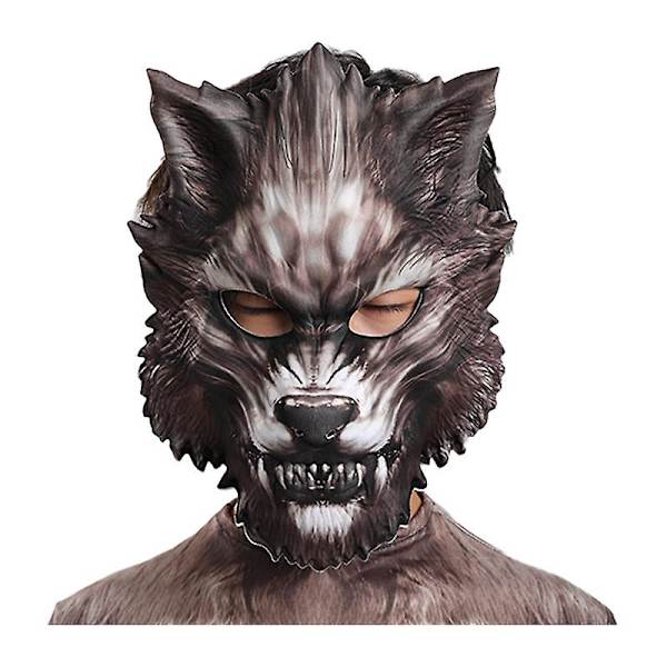 Werewolf Cosplay Dräkt Jumpsuit 3d Mask Kostym Bodysuit Karneval Födelsedagsfest Kläder Djur Varg Kostym För Barn Vuxen _iu