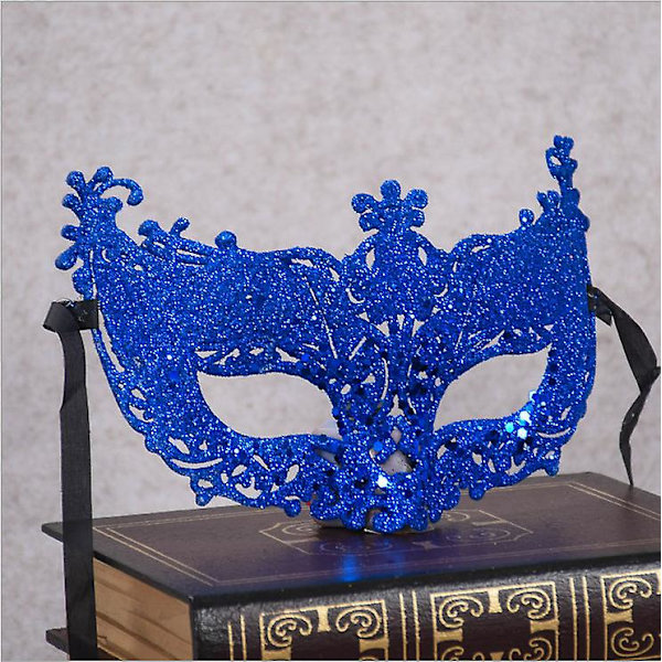 Venedig Sexig Golden Fox Mask Maskeraddräkt Dansmask Silver