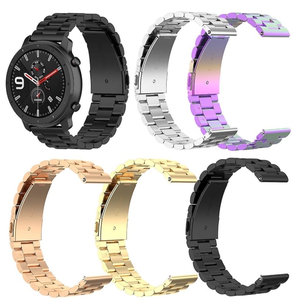 Hopeup watch i rostfritt stål för Samsung Gear Amazfit Pace Rose Gold
