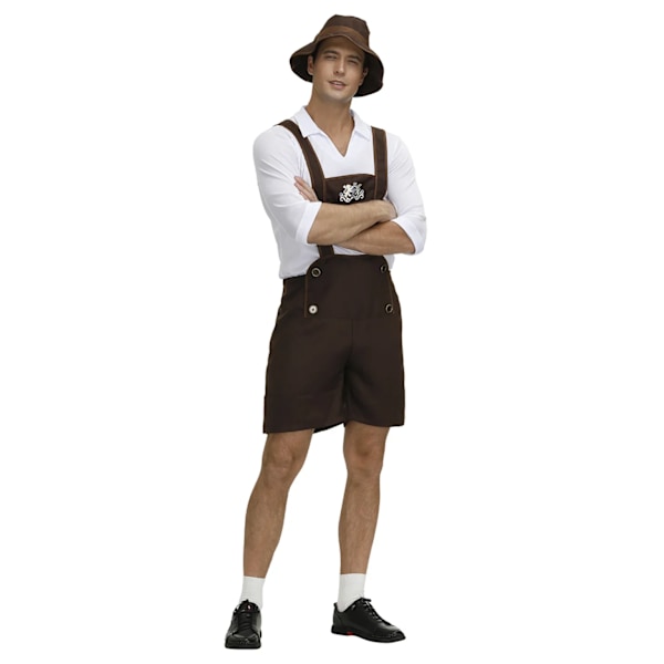 Oktoberfestdräkter för män Halloween Cosplay-dräkt för män Bayerskt klädsel Maskeradfest Fancy Dress Ölfestivalkläder XXL H-6539