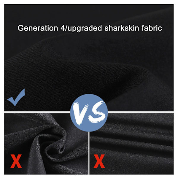 Kvinnors Biker Shorts med fickor hög midja yoga byxor Svart L