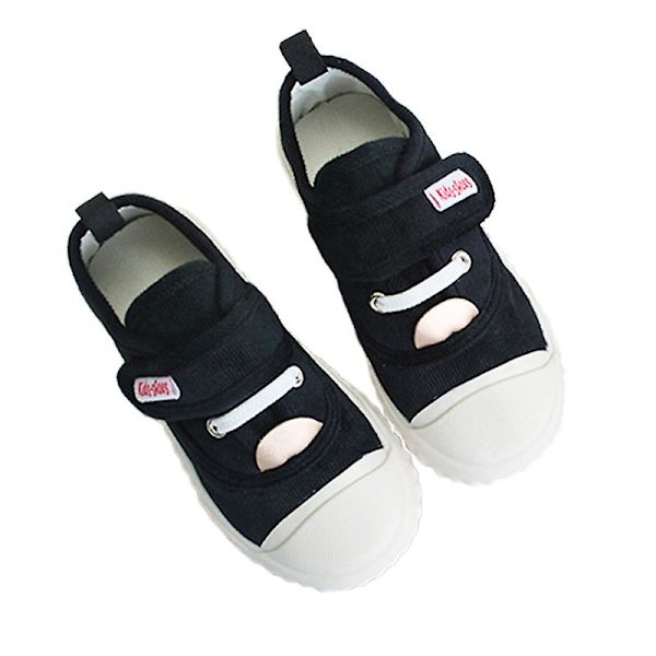 Barnandning Andningsbara Magiska Tejp Flats Pojkar Utomhus Bekväma Enfärgade Skor Halkfria Black EU 30