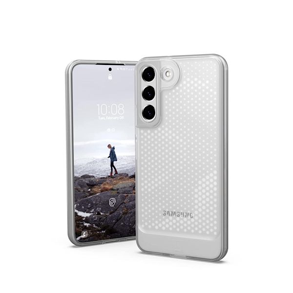 [U] av UAG Designad för Samsung Galaxy S22 Ultra Case Clear Ice Lucent Slim Fit Lätt Snygg Transparent Slagtålig skyddande ice galaxys22[6.1-inch]