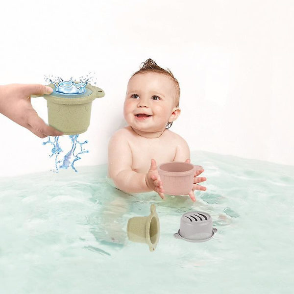 6st baby Staplingskoppleksaker Färgglada tidig pedagogisk intelligens Staplade koppleksaker null none