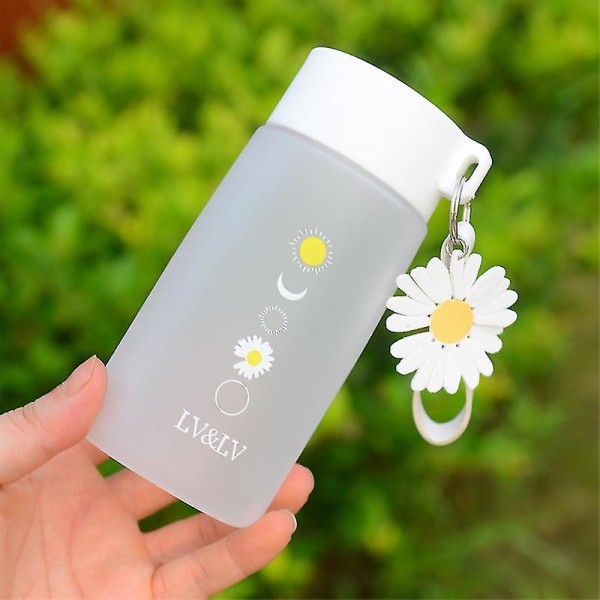 Daisy Plast Cup, Anti-dropp vattenkopp utomhuskopp, 480 ml Creative Frosted vattenflaska style-2