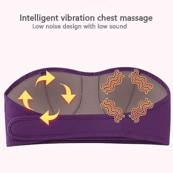 Electric Chest Enlarge Massager Breast Enhancer Booster Heating Breast Stimulator-wtake Purple Rechargeable