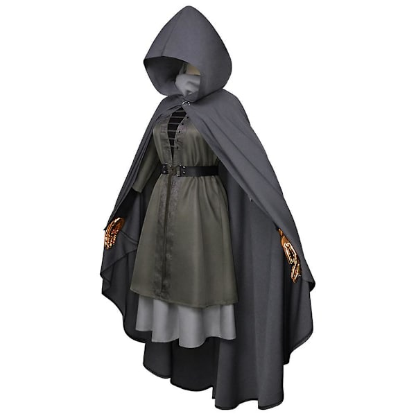 Elden Ring Melinas Cosplay Party Kostym Set Game Firekeeper Girls Fancy Dress Uniform Kappa Scarf Outfit 2XL