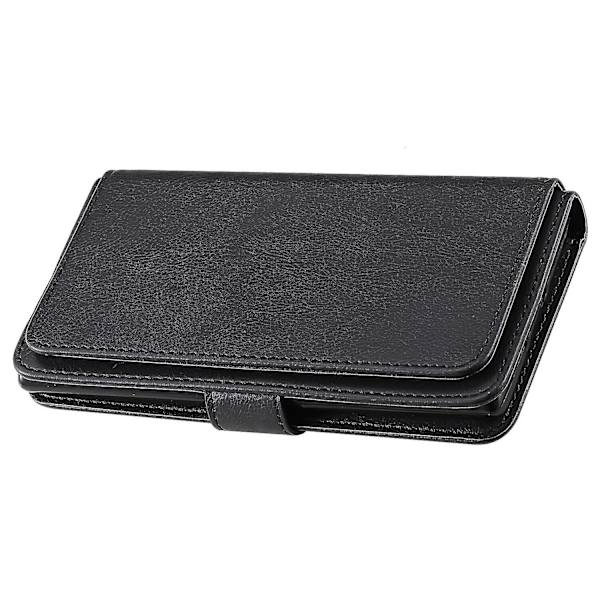 Kompatibel Iphone 13 Case Retro Läderplånbok Flip Magnetic Cover 10 Korthållare - Svart null none