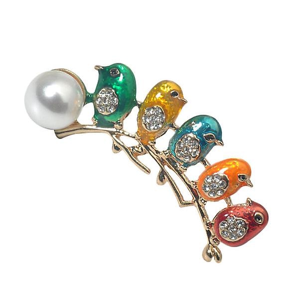 2st Brosch Kreativt Mode Färgglad Fågel Bedårande Brosch Pin Kläder Klänning Tillbehör Legering Brosch Dekoration
