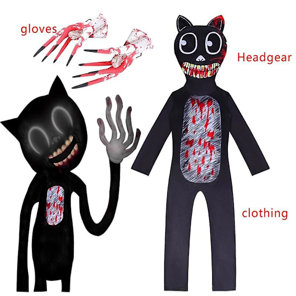 Scp Foundation Cosplay Kostymer Anime Scp 6789 173 096 049 Barn Halloween kostym Roliga skräckkläder för barn Pojkkläder Black Cat 130