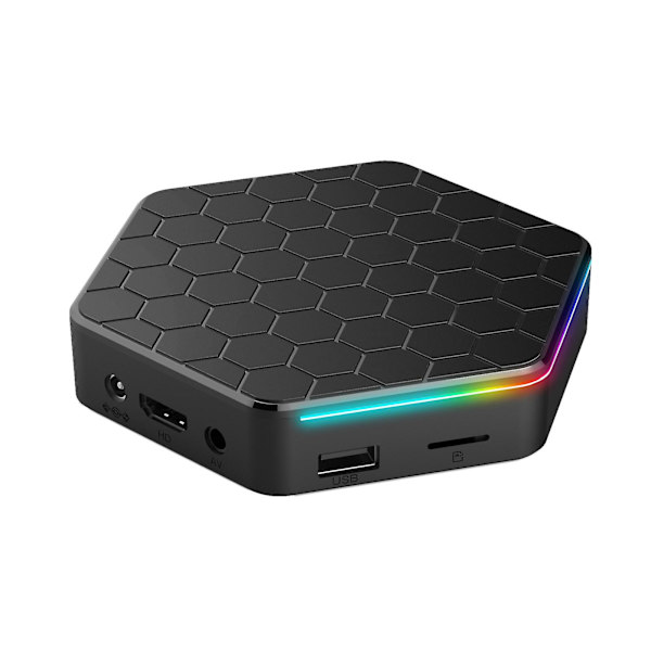 T95z Plus Android 12.0 Smart Tv Box Allwinner H618 Quad-core 4k Media Player 6k Inspelning H.265 Vp9 Dual Band Wifi6 Bt5.0 Digital Display Wi Black AU-64G