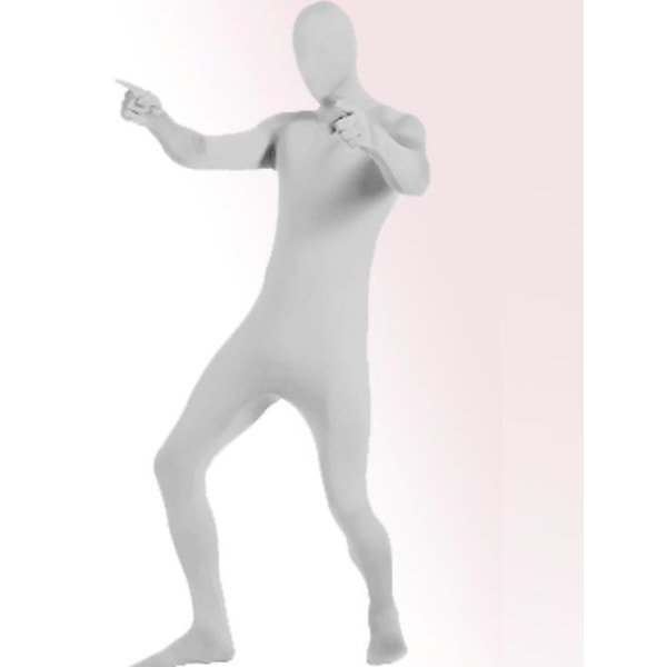 Helkroppsdräkt Unisex Spandex Stretch Vuxen kostym White 140