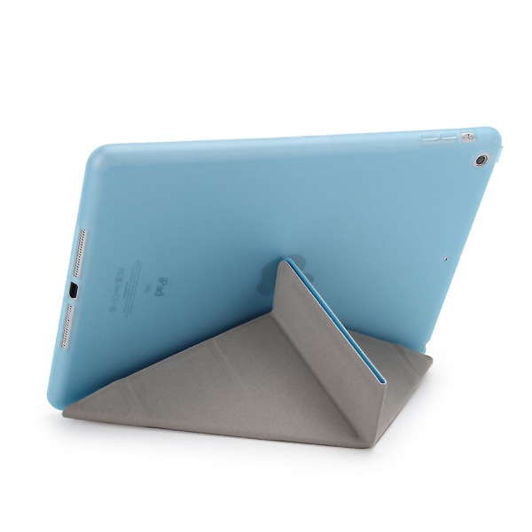 För Ipad 9.7 (2018) / 9.7 (2017) Origami Smart Pu Leather + Tpu Tablet Case Blue