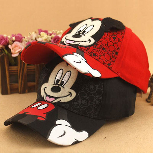 Barn Barn Flicka Pojke Unisex Musse Pigg Baseball Cap Hatt Red Mickey