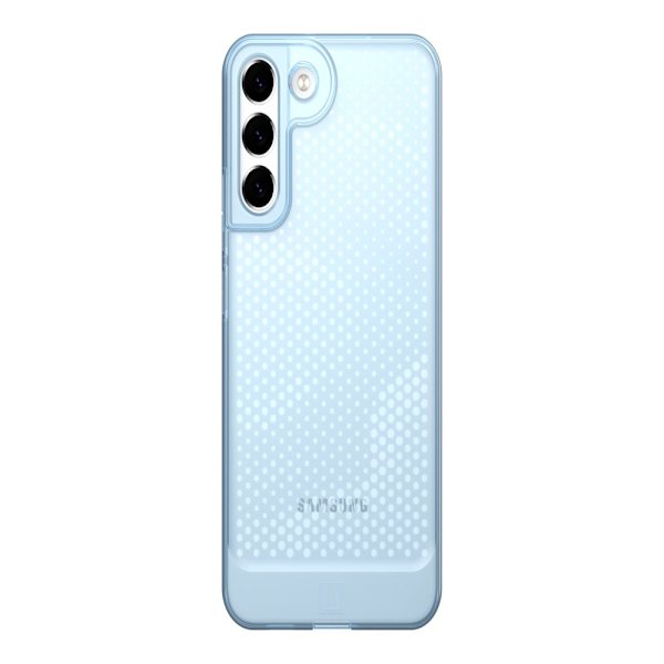 [U] av UAG Designad för Samsung Galaxy S22 Ultra Case Clear Ice Lucent Slim Fit Lätt Snygg Transparent Slagtålig skyddande cerulean galaxys22plus[6.6-inch]