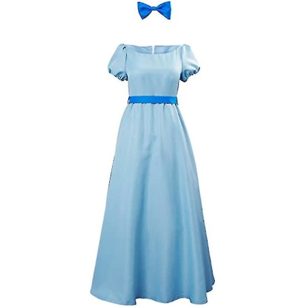 Wendy Dress Kostym Princess Fancy Maxiklänning för kvinnor Q L
