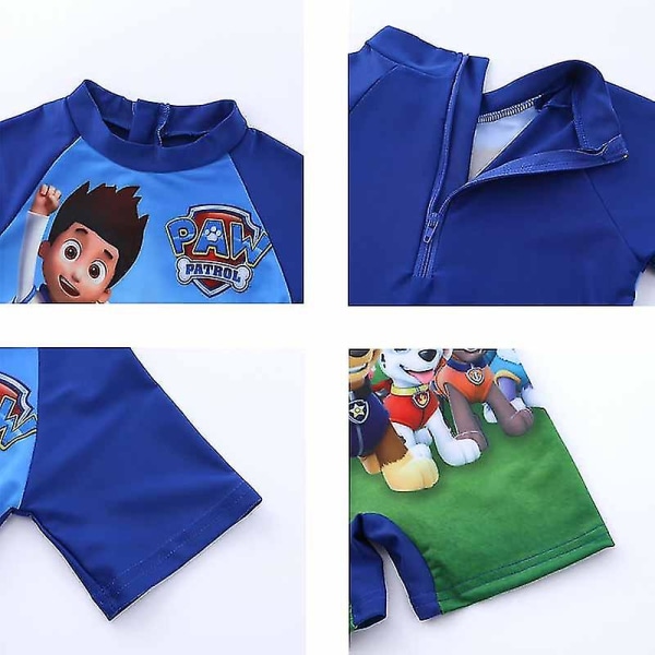 Barn Pojkar Flickor Paw Baddräkt One Piece Sunsafe Swimwear Simdräkt Color3 2XL