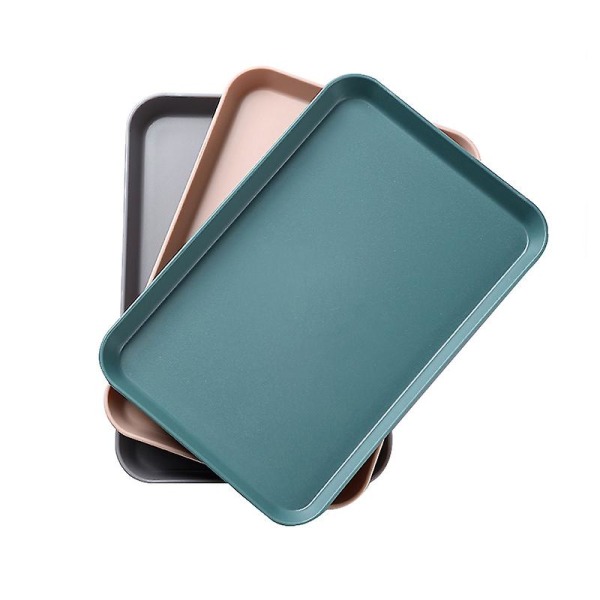 Dww-vert Fonc, Ensemble Trois Pices , Plateau De Service Rectangulaire Idal Pour Buffet, Snabbmat Et Restauration Rapide, Plastique null none