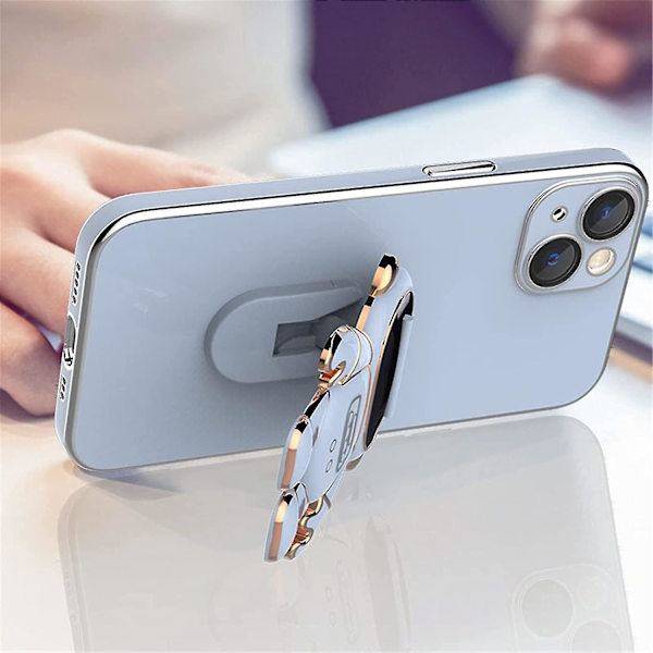 Astronaut Hidden Stand Case Kompatibel Samsung Galaxy S22/s22+/s22ultra Nytt elektropläterat Case Blue S22 Ultra