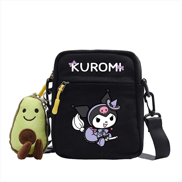 Kuromi ryggsäck anime perifer axelväska Svart ~ 6