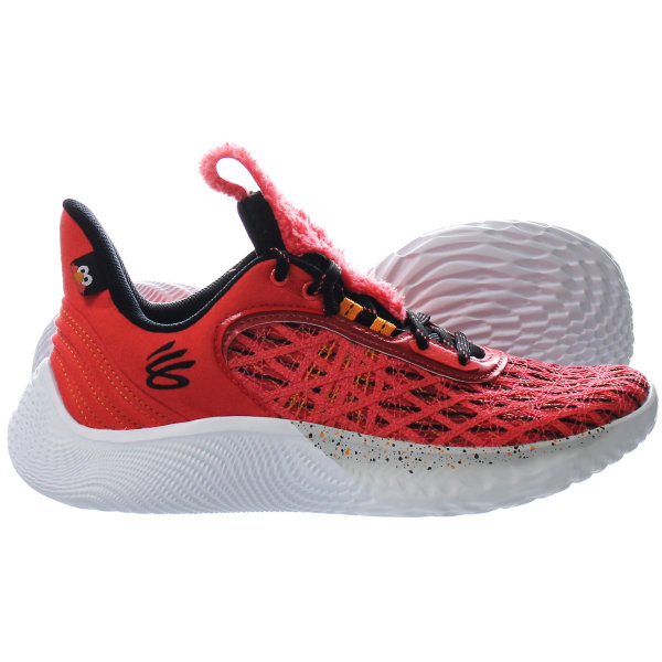 Under Armour Curry Flow 9 Sesame Street Lace-Up Röda Barn Sneakers 3024249_603 Red UK 3.5 EU 36 US 4