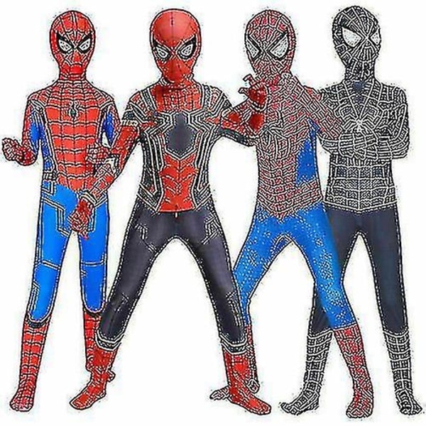 Kostym Kids_y 9-10 Years Black spiderman