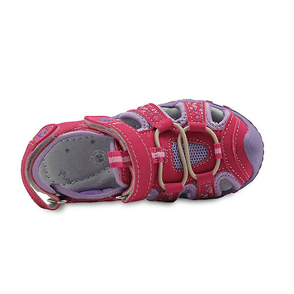Flickor Platt Fiskarsandal Mjuk Utomhus Vattenskor Magisk Tejp Strandsandaler Peach EU 30