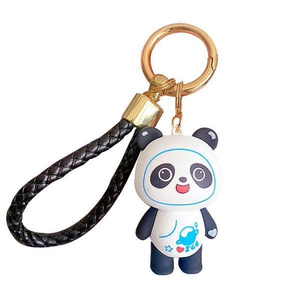 Bear Key Chain Pendant Söt tecknad Panda Car Key Chain School Bag Ornament PURPLE