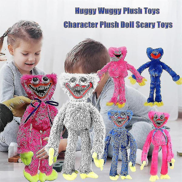 20cm/40cm/80cm/100cm Playtime Plyschleksaksfigur Huggy Wuggy Doll Green 40cm