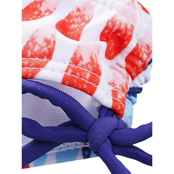 Barn Flickor Blommiga tankbyxor Bikini Set Baddräkt Strandbadkläder Sommarbaddräkt C 11-12 Years