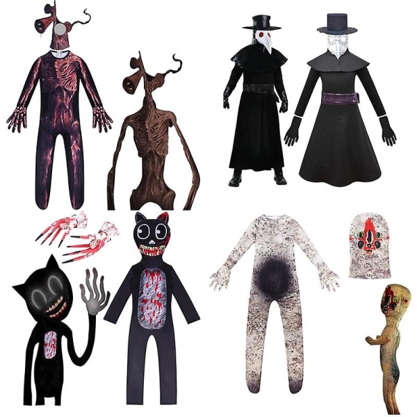 Scp Foundation Cosplay Kostymer Anime Scp 6789 173 096 049 Barn Halloween kostym Roliga skräckkläder för barn Pojkkläder scp173 140