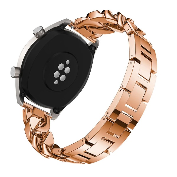 Damarmband för Huawei Watch Gt 3 2/ pro Band Runner 42mm 46mm Cowboy Kedjerem 22mm 20mm Metall Diamond Bling Alloy Bälte Rose gold For GT2 42mm