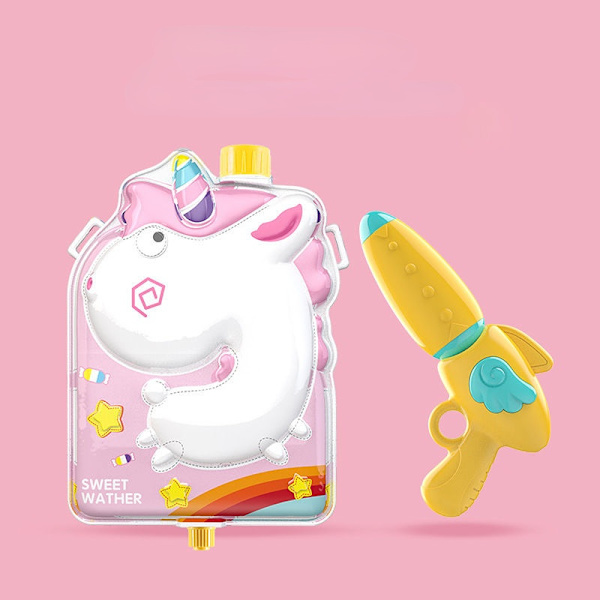 Barn vattenpistol ryggsäck 2000ml Unicorn ryggsäck