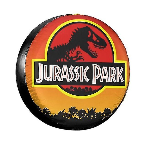 Jurassic Park Logo Gul cover för Jeep Mitsubishi Pajero Giant Dinsaur Car Wheel Covers 14'' 15'' 16'' 17'' Inch 4 15 inch