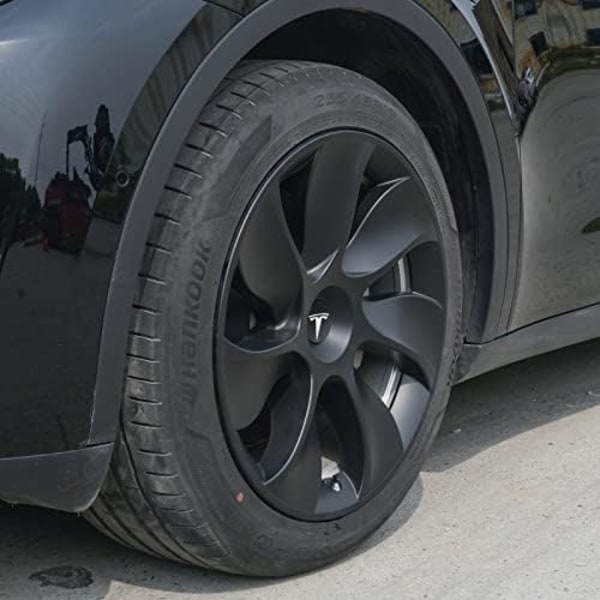 Tesla Model 3 YSX Center Cap Hjul Cap Kit Lugg Mutter Cover Silver Matt (4 Nav Center Cap + 20 Lug Mutter Cover) Tesla Tillbehör matte black