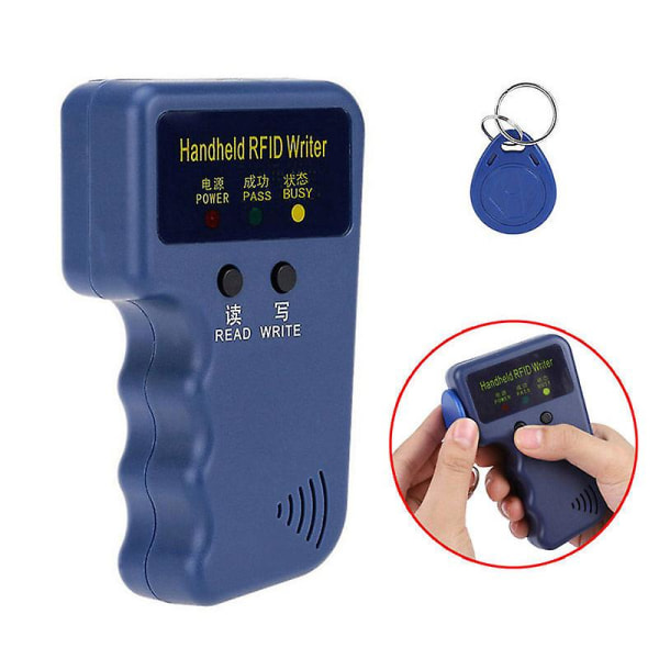 Rfid Duplikatorkortläsare 125khz Em4100 Videoprogrammeringsskrivare T5577 Repeterande torkskrivare 125k Handheld ID-nyckelring Card Reader