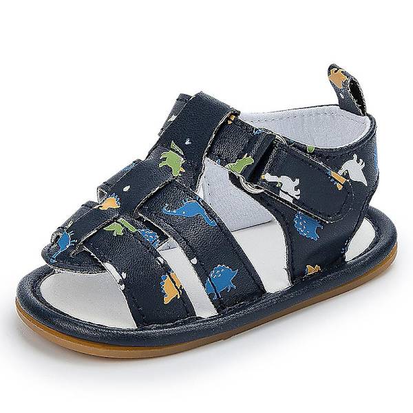 Sommarsandal med rem runt ankeln för barn, casual vandringsskor för småbarn, öppna tofflor Dark Blue EU 19-20