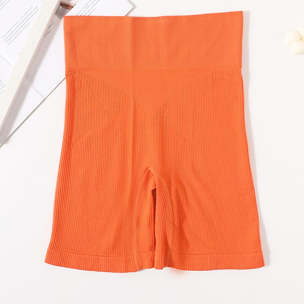 Sömlösa shorts med hög midja Kvinnor Hip Push Up Shorts Säkerhetsbyxor Fitness Boxer Trosa Magkontroll Underkläder Kalsonger Z M style3 orange