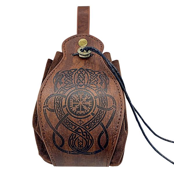 Medeltida Viking Miniväska Mynt Retroväska Påse Män Kvinnor Cosplay Larp Kostymtillbehör Gray none