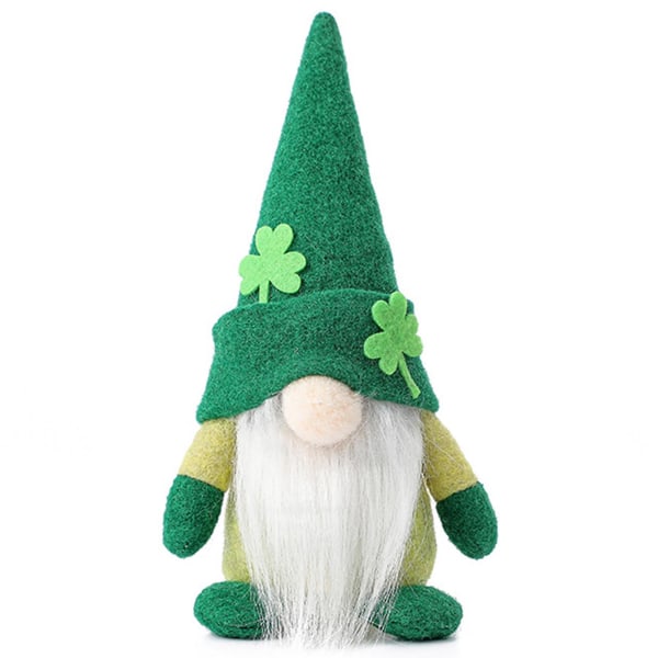 St Patricks Day Gnomes Docka Kvinna Man Typ Grön doll Med Klöver Dekor Present För Barn Kvinnor Män Male